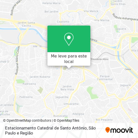 Estacionamento Catedral de Santo Antônio mapa