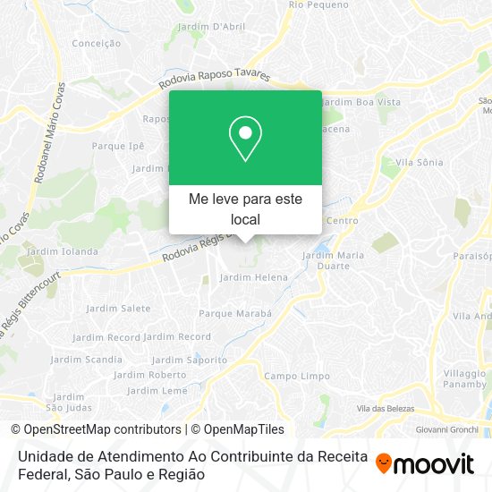 Unidade de Atendimento Ao Contribuinte da Receita Federal mapa