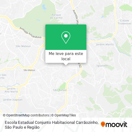 Escola Estadual Conjunto Habitacional Carrãozinho mapa