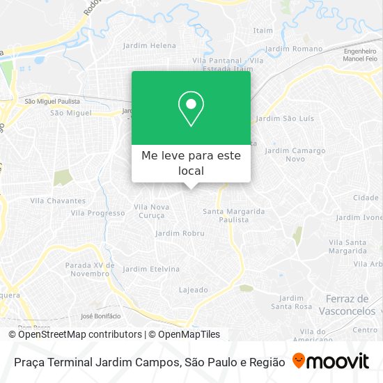 Praça Terminal Jardim Campos mapa