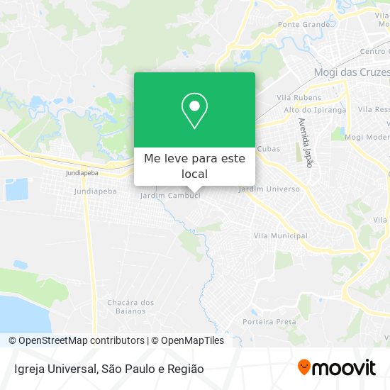 Igreja Universal mapa