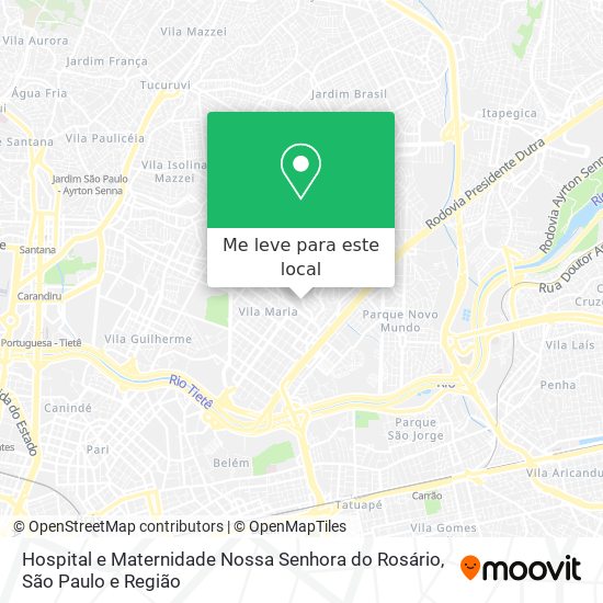 Hospital e Maternidade Nossa Senhora do Rosário mapa