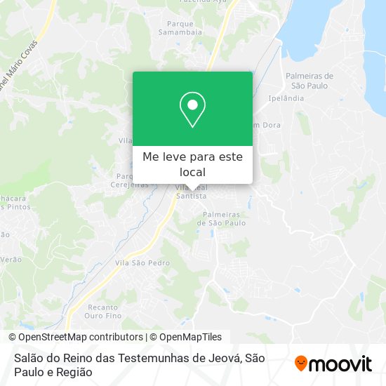 Salão do Reino das Testemunhas de Jeová mapa