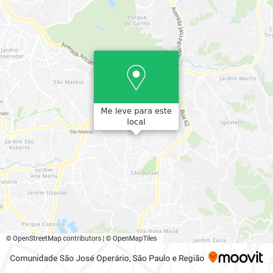Comunidade São José Operário mapa