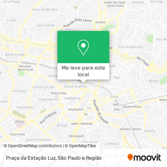 Praça da Estação Luz mapa