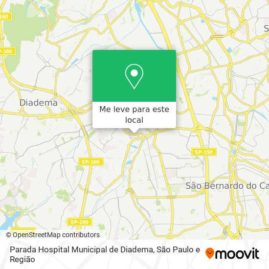 Parada Hospital Municipal de Diadema mapa