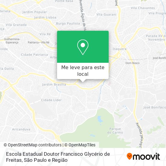 Escola Estadual Doutor Francisco Glycério de Freitas mapa