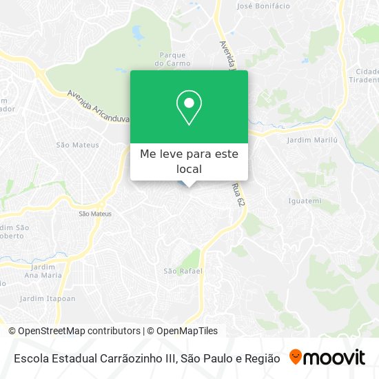 Escola Estadual Carrãozinho III mapa