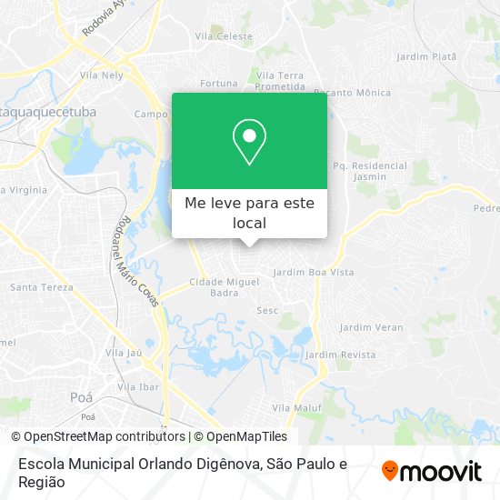 Escola Municipal Orlando Digênova mapa