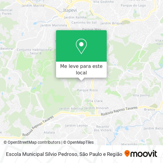 Escola Municipal Sílvio Pedroso mapa