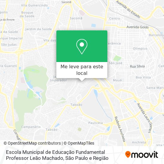 Escola Municipal de Educação Fundamental Professor Leão Machado mapa