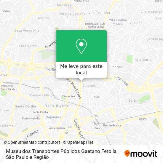 Museu dos Transportes Públicos Gaetano Ferolla mapa