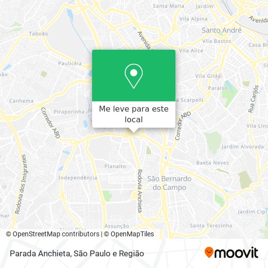 Parada Anchieta mapa