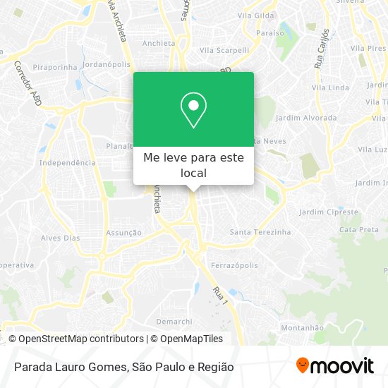 Parada Lauro Gomes mapa