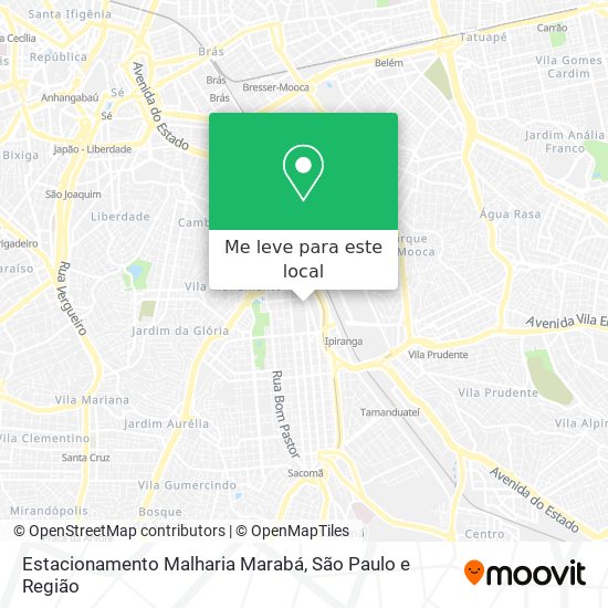 Estacionamento Malharia Marabá mapa