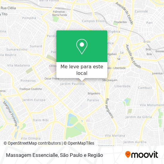 Massagem Essencialle mapa