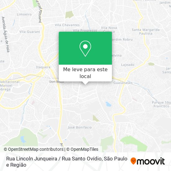 Rua Lincoln Junqueira / Rua Santo Ovídio mapa