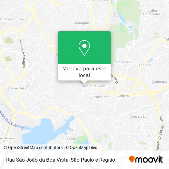 Rua São João da Boa Vista mapa