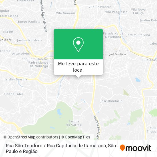 Rua São Teodoro / Rua Capitania de Itamaracá mapa