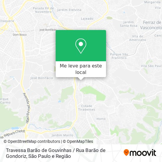 Travessa Barão de Gouvinhas / Rua Barão de Gondoriz mapa