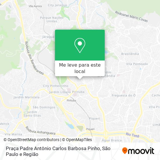 Praça Padre Antônio Carlos Barbosa Pinho mapa