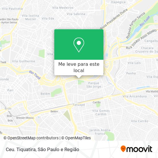 Ceu. Tiquatira mapa