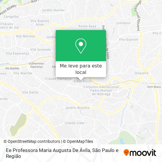 Ee Professora Maria Augusta De Ávila mapa