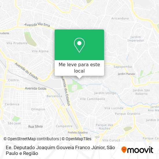 Ee. Deputado Joaquim Gouveia Franco Júnior mapa