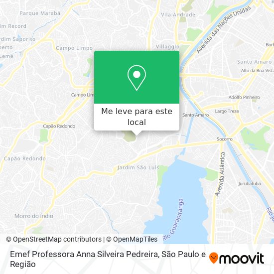 Emef Professora Anna Silveira Pedreira mapa
