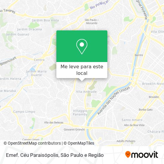 Emef. Céu Paraisópolis mapa