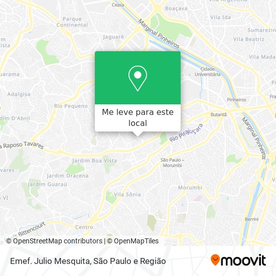 Emef. Julio Mesquita mapa