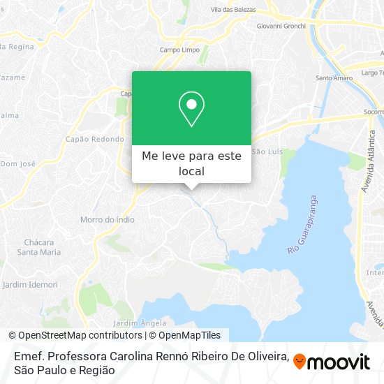 Emef. Professora  Carolina Rennó Ribeiro De Oliveira mapa