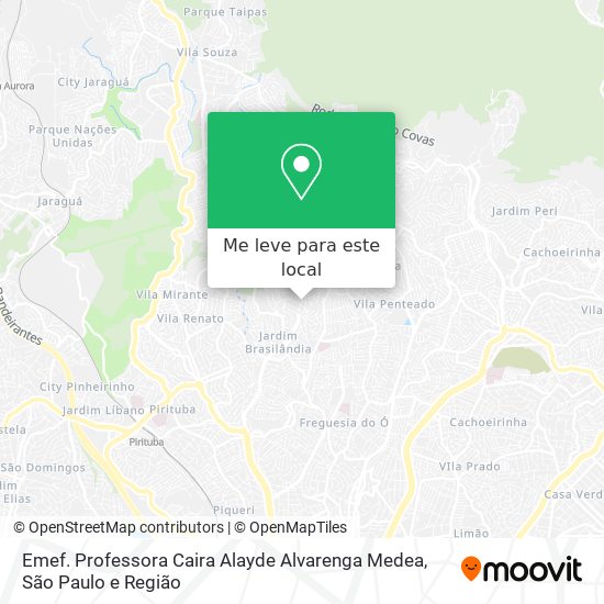 Emef. Professora Caira Alayde Alvarenga Medea mapa