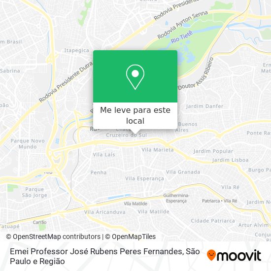 Emei Professor José Rubens Peres Fernandes mapa