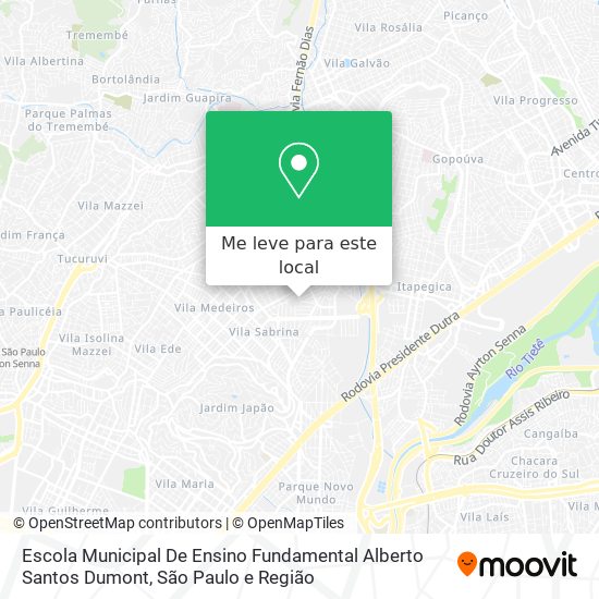 Escola Municipal De Ensino Fundamental Alberto Santos Dumont mapa