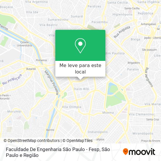 Faculdade De Engenharia São Paulo - Fesp mapa