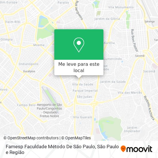 Famesp Faculdade Método De São Paulo mapa