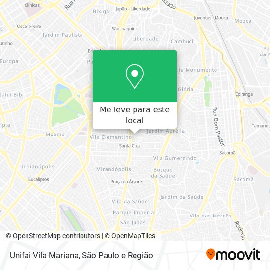 Unifai Vila Mariana mapa