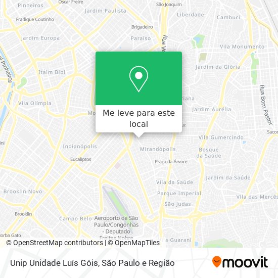 Unip Unidade Luís Góis mapa
