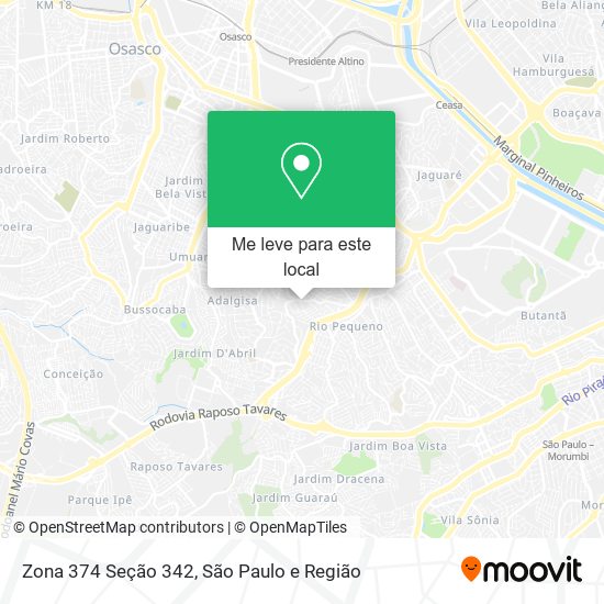 Zona 374 Seção 342 mapa