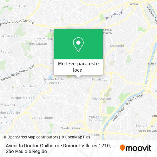 Avenida Doutor Guilherme Dumont Villares 1210 mapa