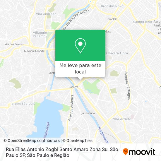 Rua Elias Antonio Zogbi   Santo Amaro  Zona Sul   São Paulo  SP mapa