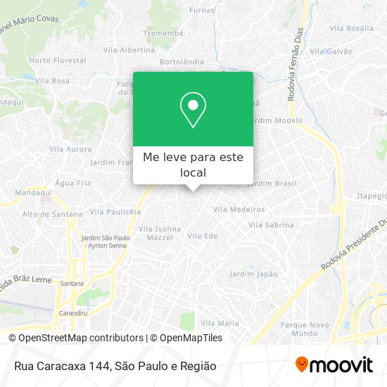 Rua Caracaxa 144 mapa