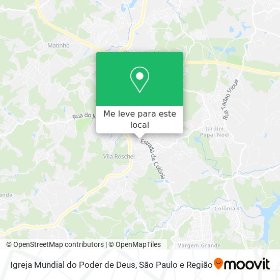 Igreja Mundial do Poder de Deus mapa