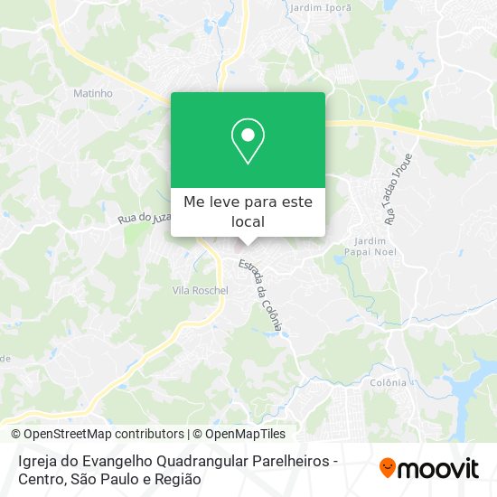 Igreja do Evangelho Quadrangular Parelheiros - Centro mapa