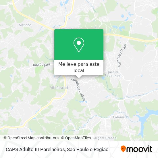 CAPS Adulto III Parelheiros mapa
