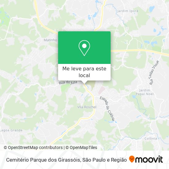 Cemitério Parque dos Girassóis mapa