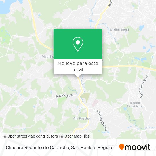 Chácara Recanto do Capricho mapa