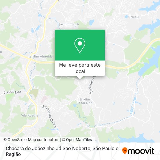 Chácara do Joãozinho Jd Sao Noberto mapa