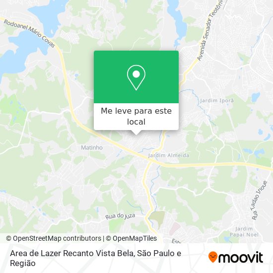 Area de Lazer Recanto Vista Bela mapa